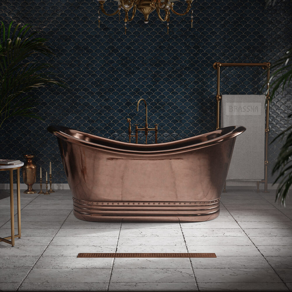 Polished Copper Bathtub: Relax in Style &amp; Warmth, copper bathtub Dubai Copper Bathtub