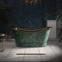 Handcrafted Solid Brass Alien Green Bathtub Tub Filler | Brassna