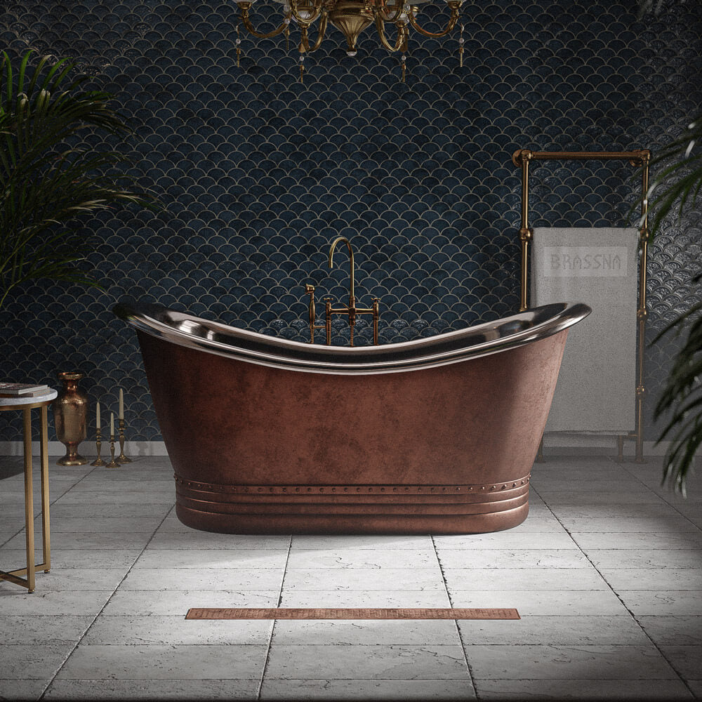 London Copper Bathtub | Solid Brass — Brassna London Copper Bathtub