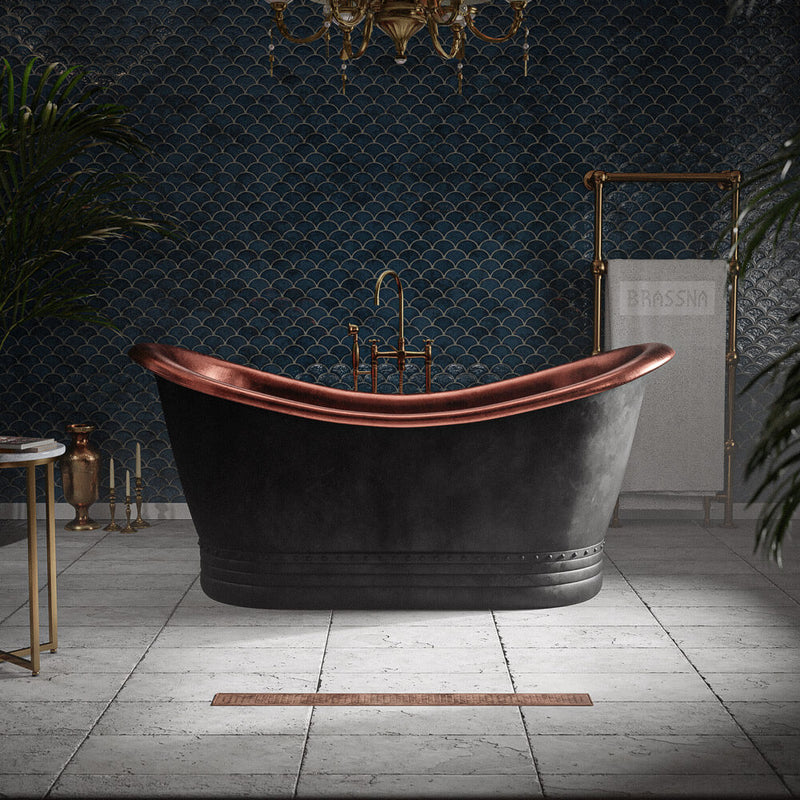 Handcrafted Solid Brass Matte Black Bathtub Tub Filler | Brassna