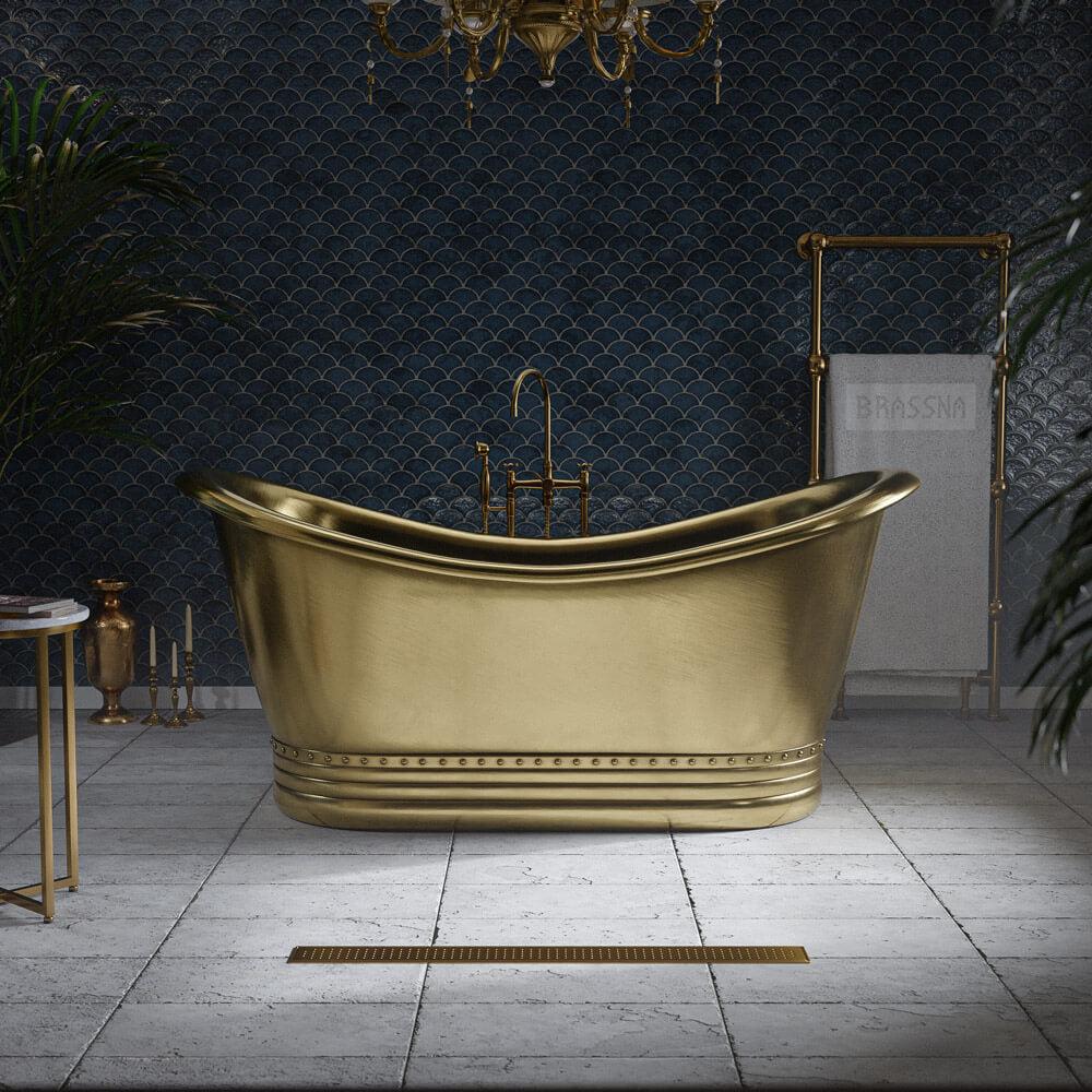 Royal Brass Bathtub | Solid Brass — Brassna Royal Brass Bathtub