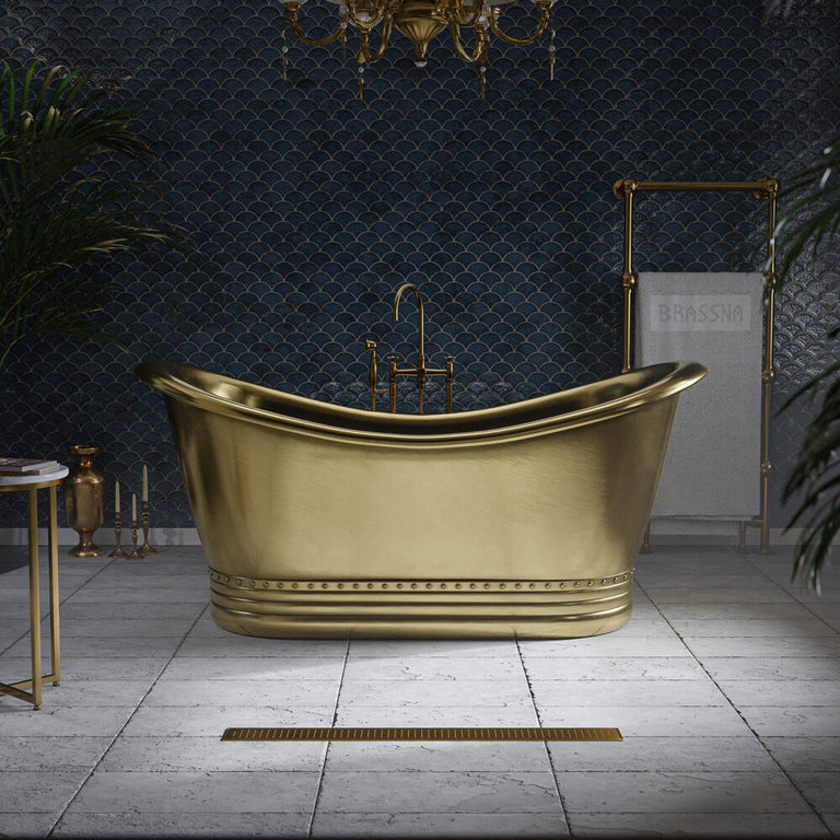 Royal Brushed Brass Bathtub, Copper bathtub, copper plated hot tub Royal Brass Bathtub