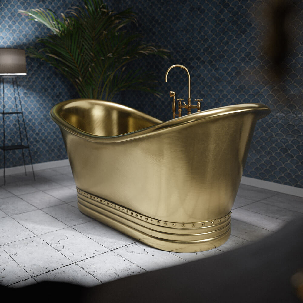 Royal Brass Bathtub | Solid Brass — Brassna Royal Brass Bathtub