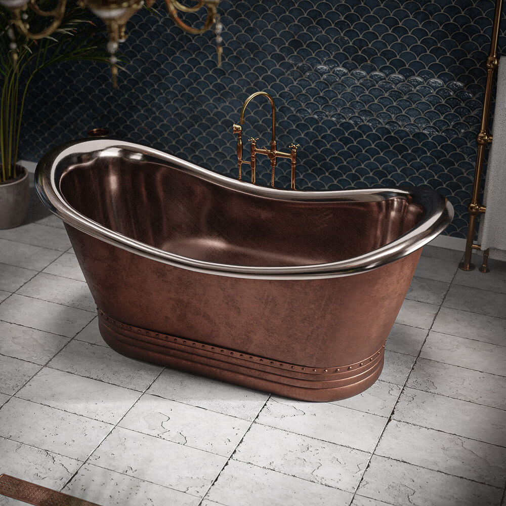 London Copper Bathtub | Solid Brass — Brassna London Copper Bathtub