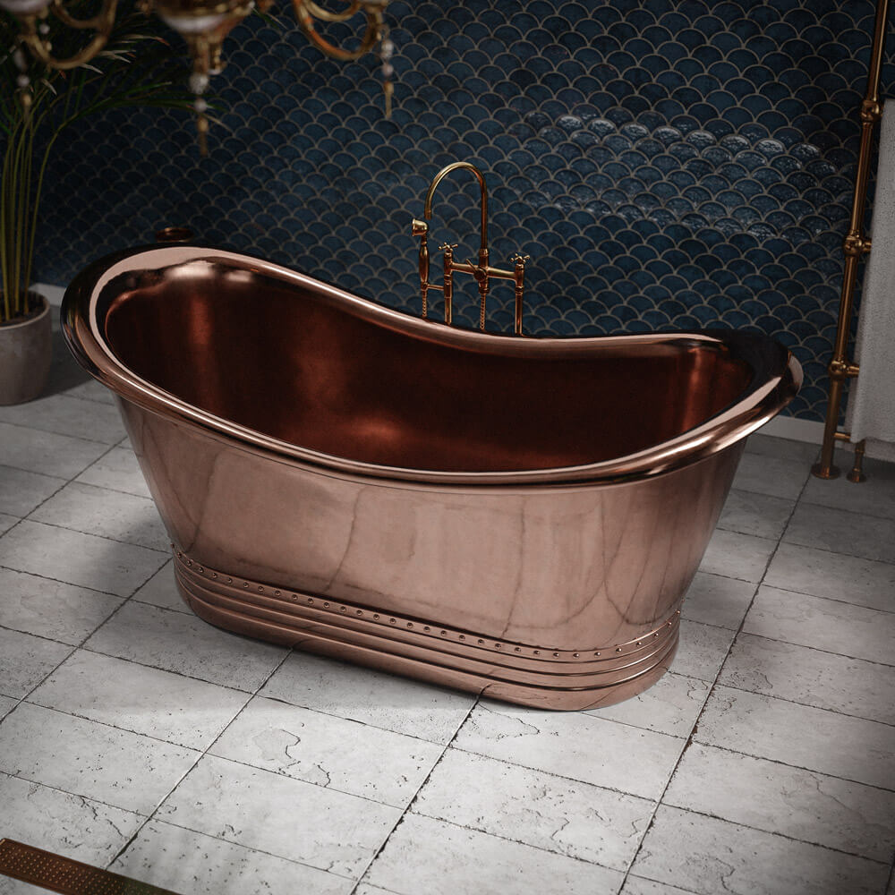 Polished Copper Bathtub: Relax in Style &amp; Warmth, copper bathtub Dubai Copper Bathtub