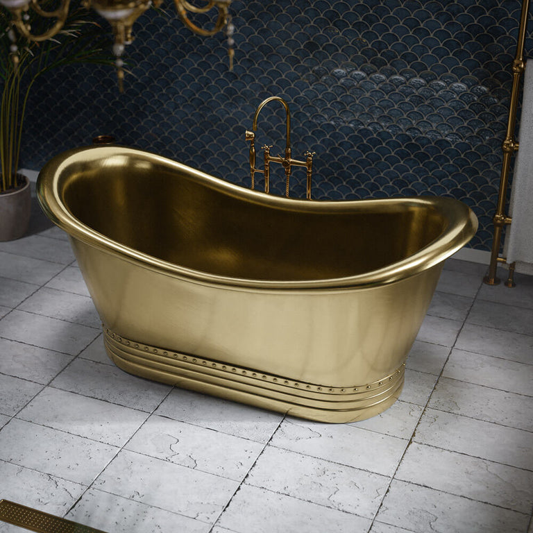 Royal Brushed Brass Bathtub, Copper bathtub, copper plated hot tub Royal Brass Bathtub