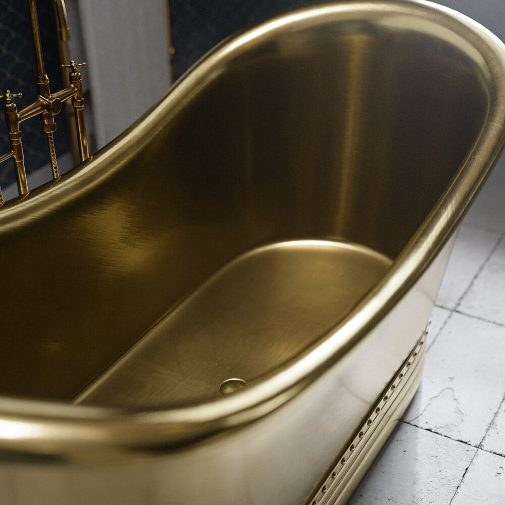Royal Brass Bathtub | Solid Brass — Brassna Royal Brass Bathtub