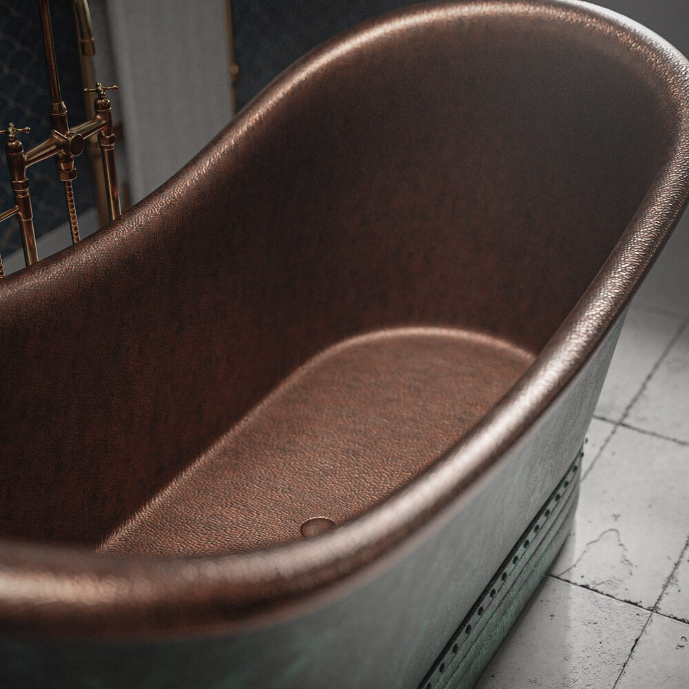 Green bathtub, Bathtub size, Bathtub measurement, Copper bathtub,  Bathtub Blue Green Patina