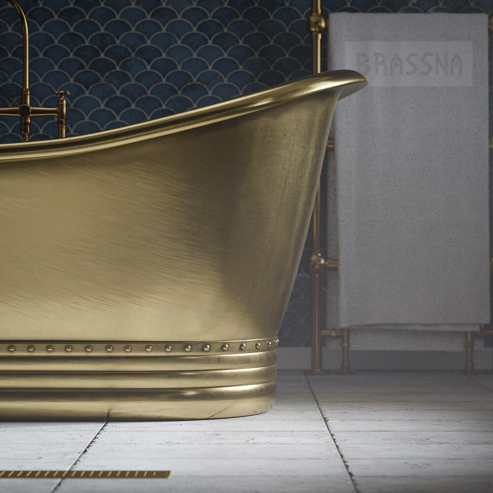 Royal Brass Bathtub | Solid Brass — Brassna Royal Brass Bathtub