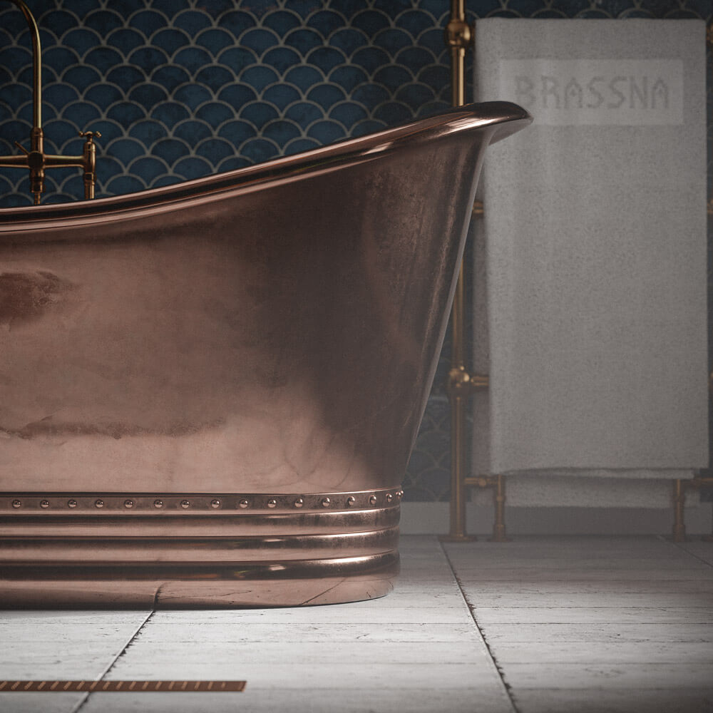 Polished Copper Bathtub: Relax in Style &amp; Warmth, copper bathtub Dubai Copper Bathtub