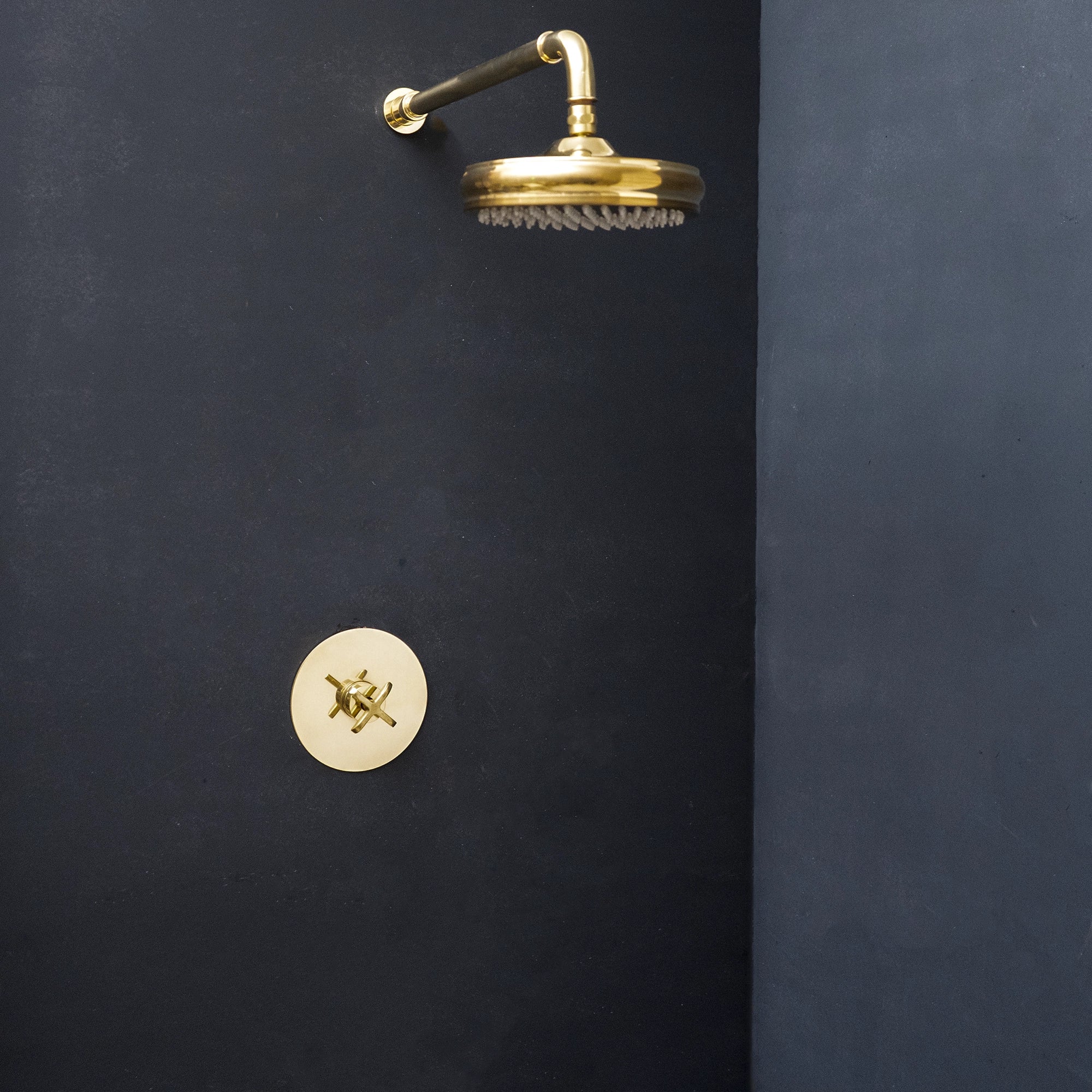 Handcrafted Solid Brass Luxura Thermostatic Shower H002 Shower System | Brassna