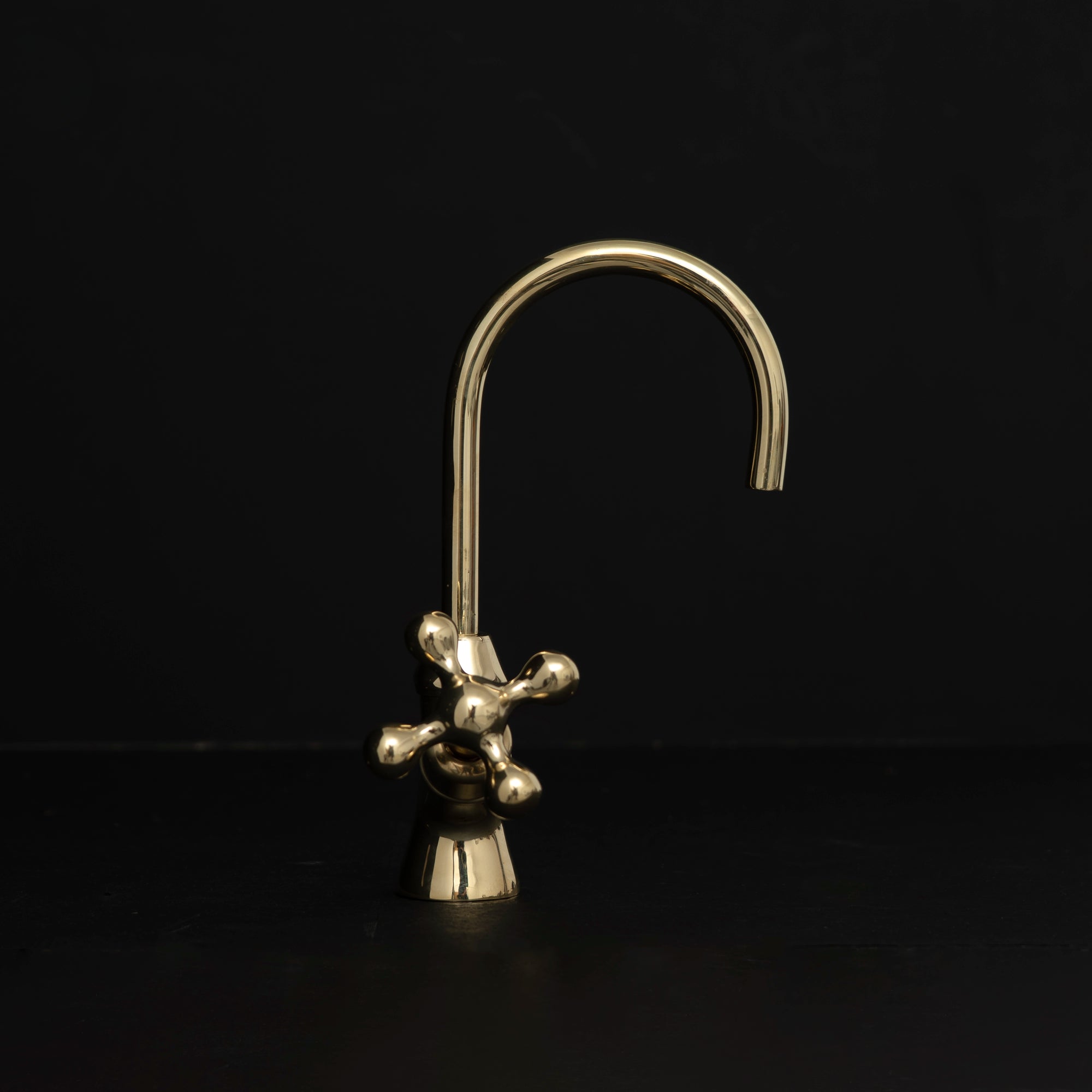 Handcrafted Solid Brass Water Filter II | Brassna Unlacquered brass water filter faucet