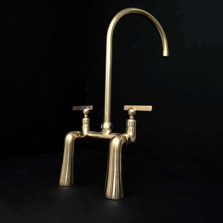 GoldenArc Bridge Kitchen Faucet