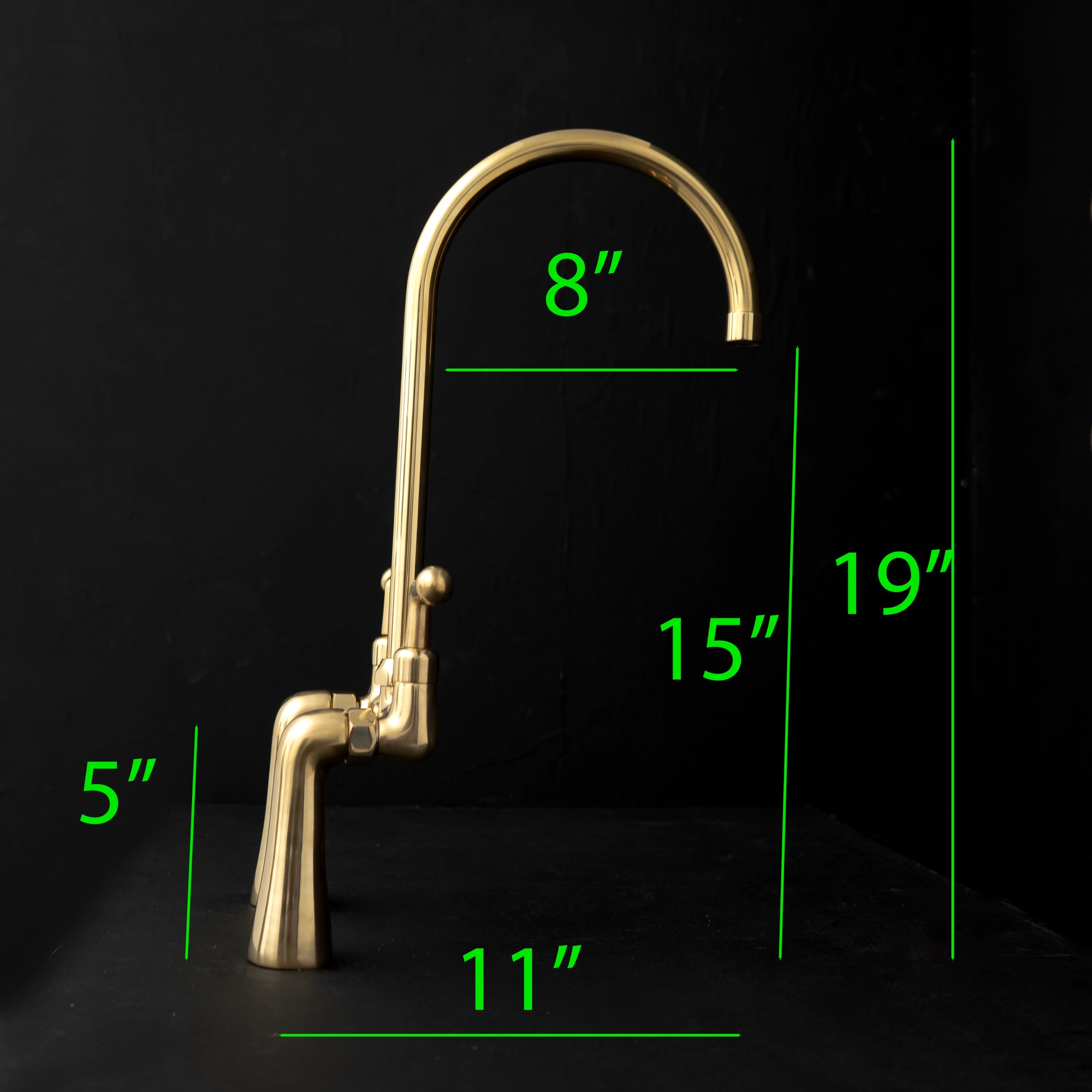 Handcrafted Solid Brass Harmony Brass Bridge Kitchen Faucet Kitchen Faucet - Detail View | Brassna