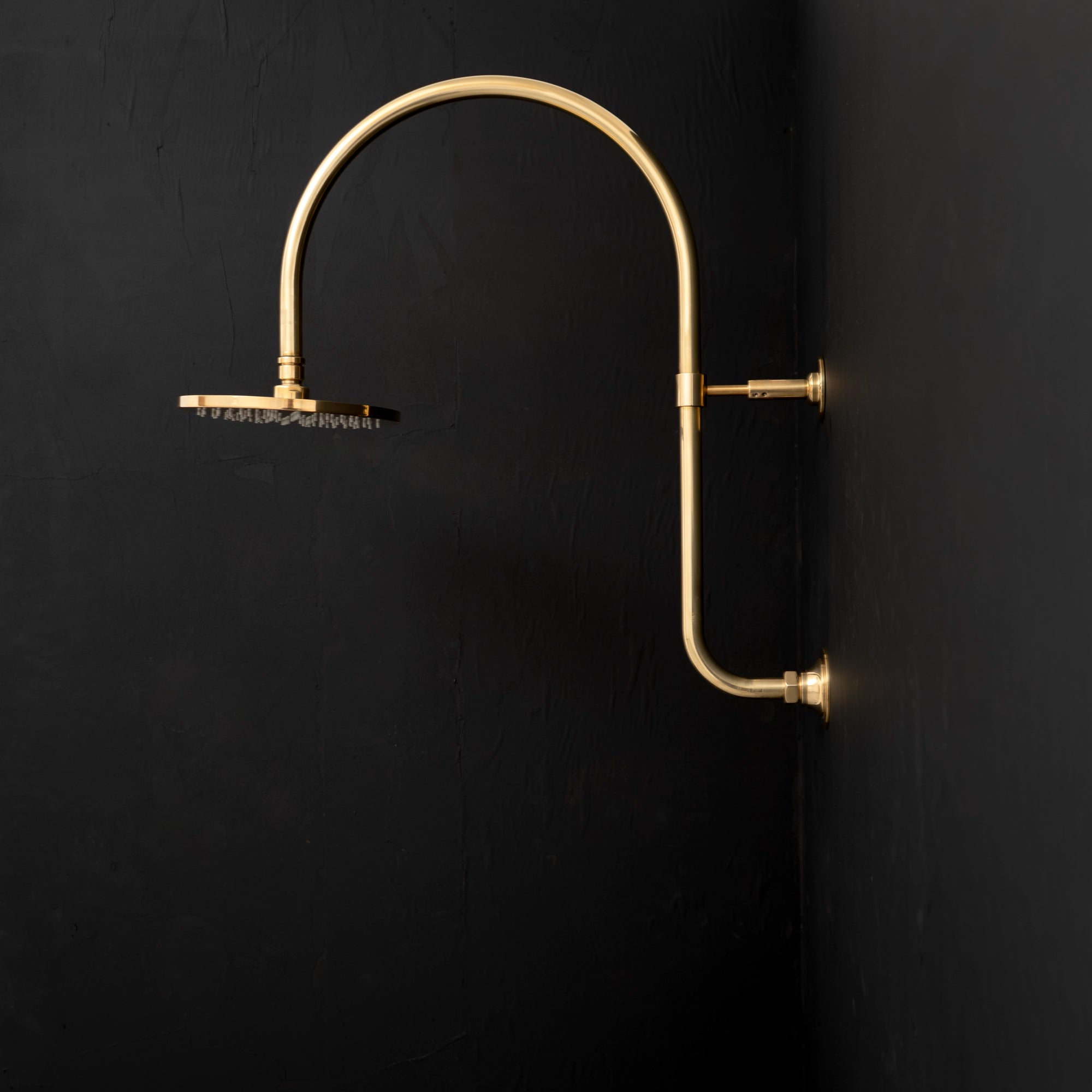 Solid Brass Shower Head Mireleft - 7 Finishes | Brassna The Mireleft Shower System