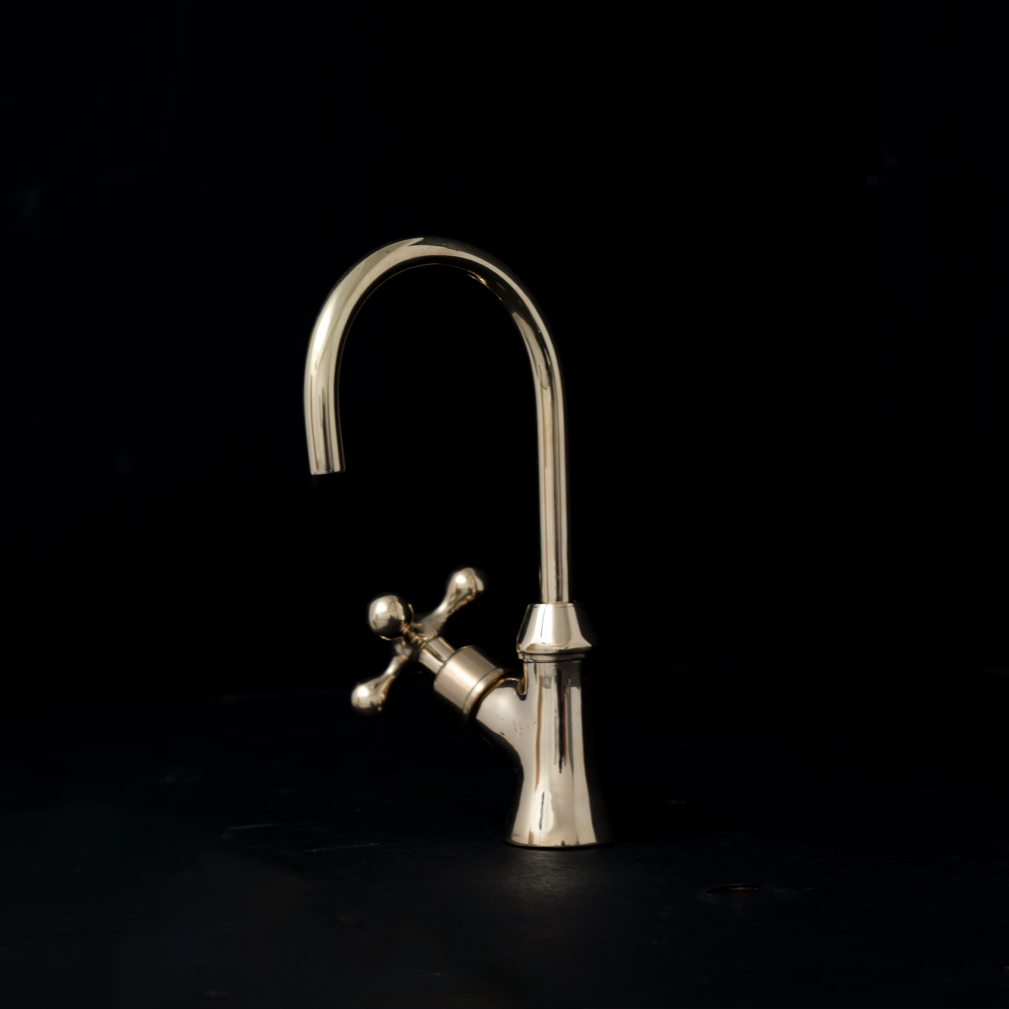 Handcrafted Solid Brass Water Filter II | Brassna Unlacquered brass water filter faucet