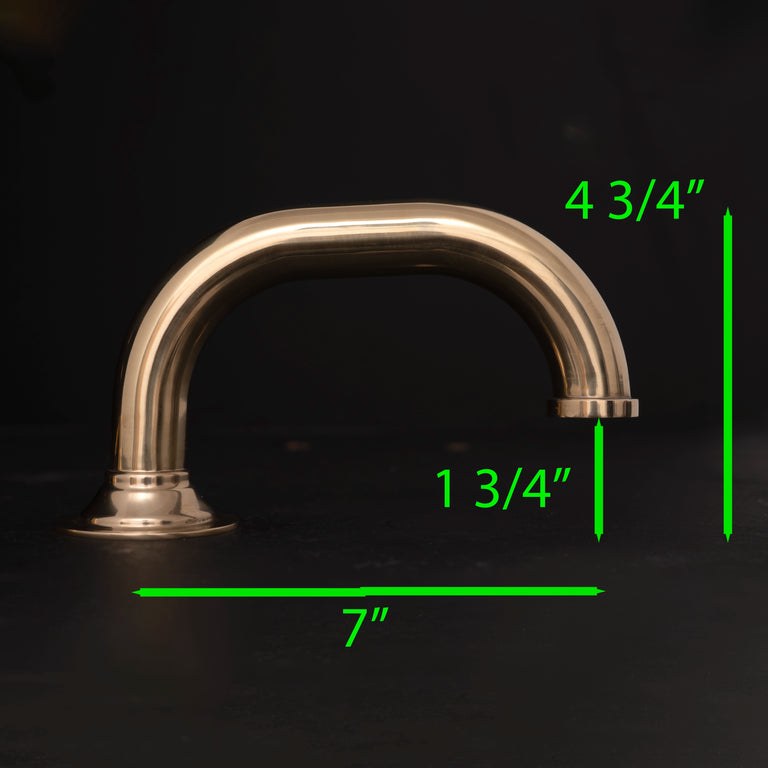 Unlacquered Brass Deck Mounted Sink Faucet, Widespread 3 Holes Bath Faucet Deck Mounted Faucet SP