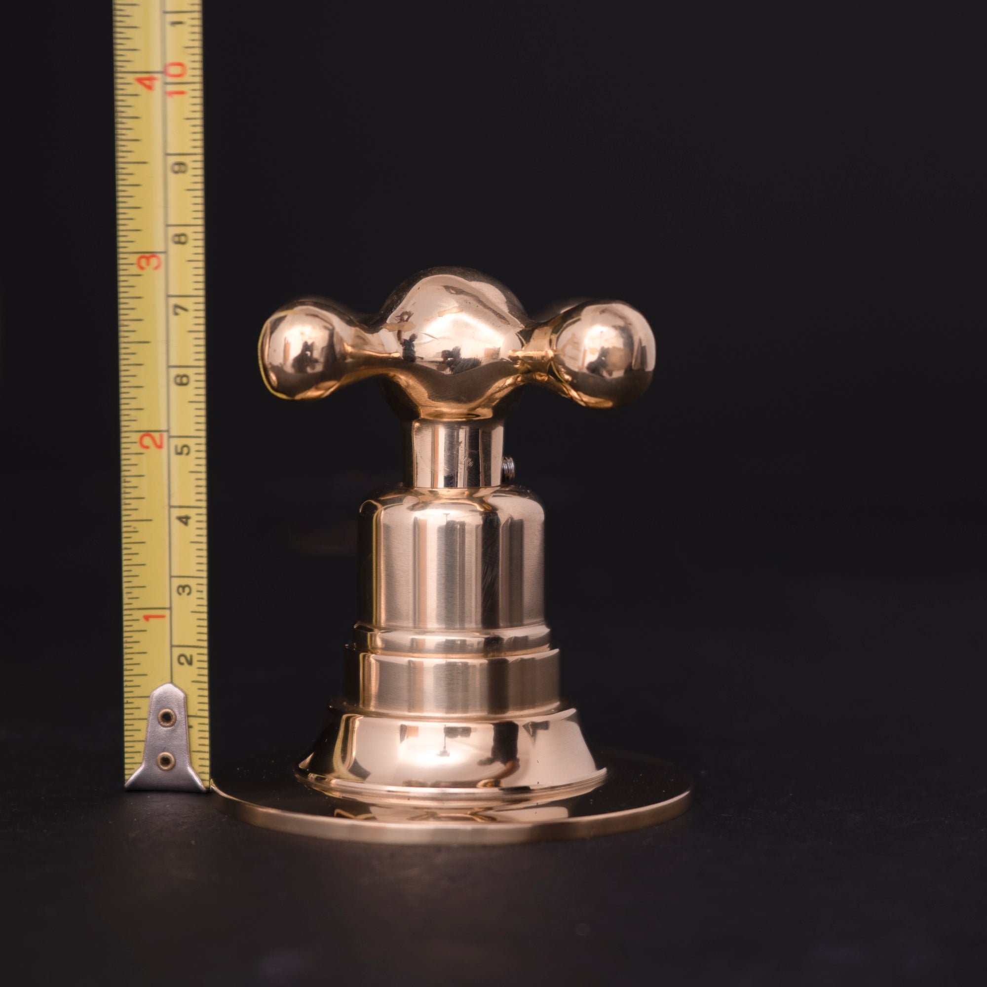 Handcrafted Solid Brass Deck Mounted Bathroom Faucet SP Bathroom Faucet - Detail View | Brassna