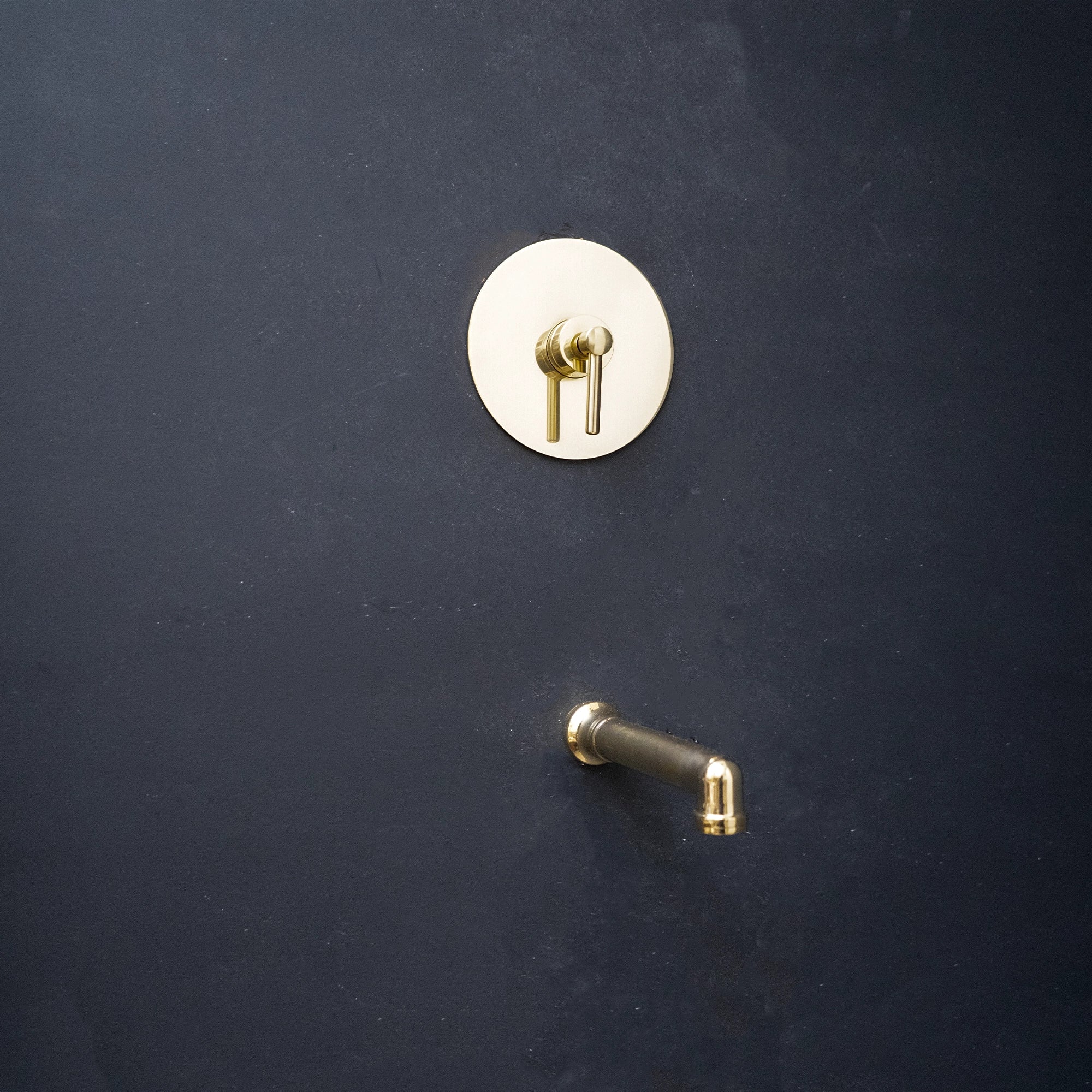 Handcrafted Solid Brass Luxury Brass Wall-Mounted Faucet for Tub, Lavatory, or Kitchen – Thermostatic Valve and 8" Spout Design Bathroom Faucet | Brassna