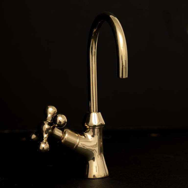  Unlacquered brass water filter faucet