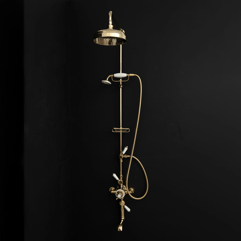 Brassna All-in-One Thermostatic Shower with Tub Filler