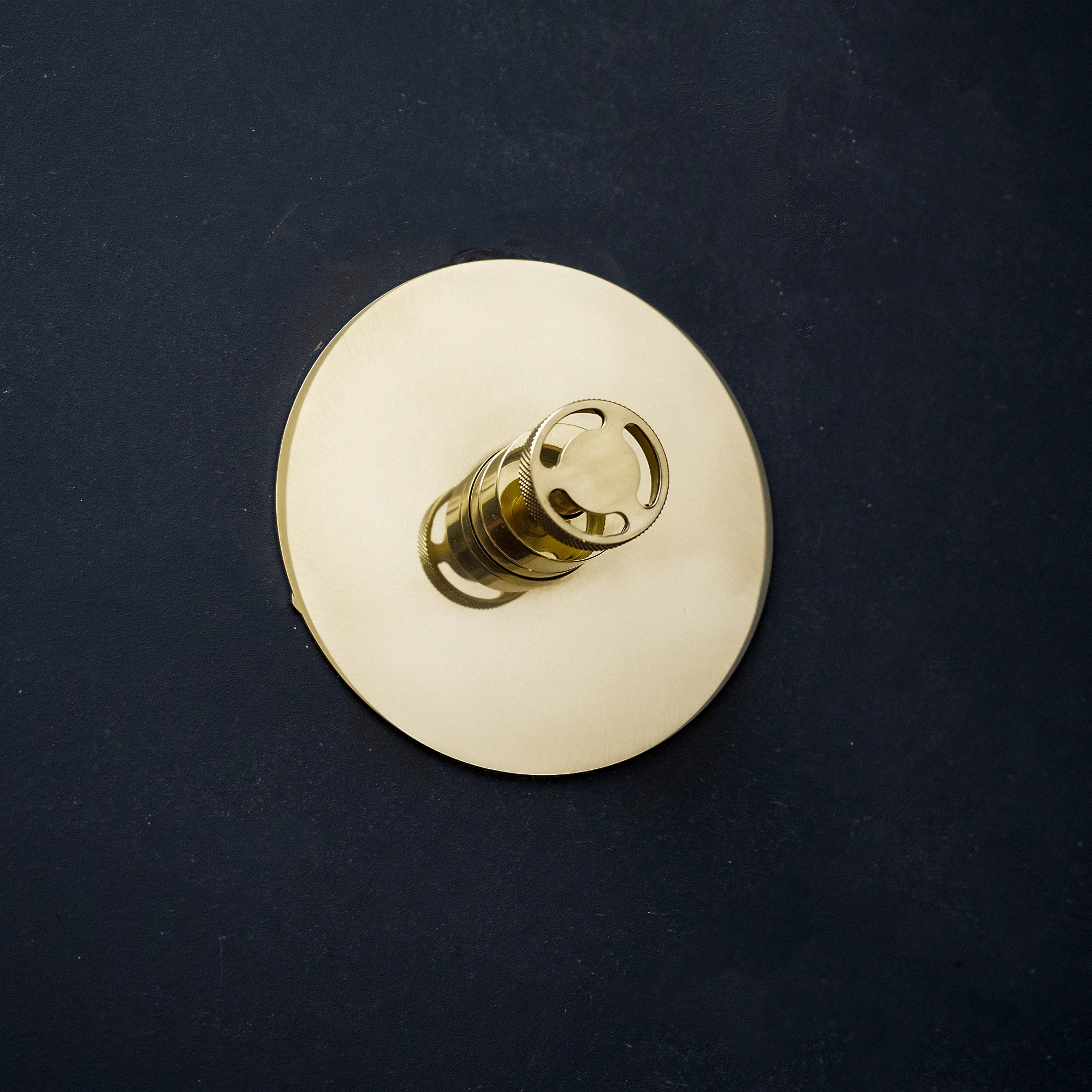 Unlacquered Brass Bathroom Faucet Less - Gooseneck | Brassna The Wall Pour