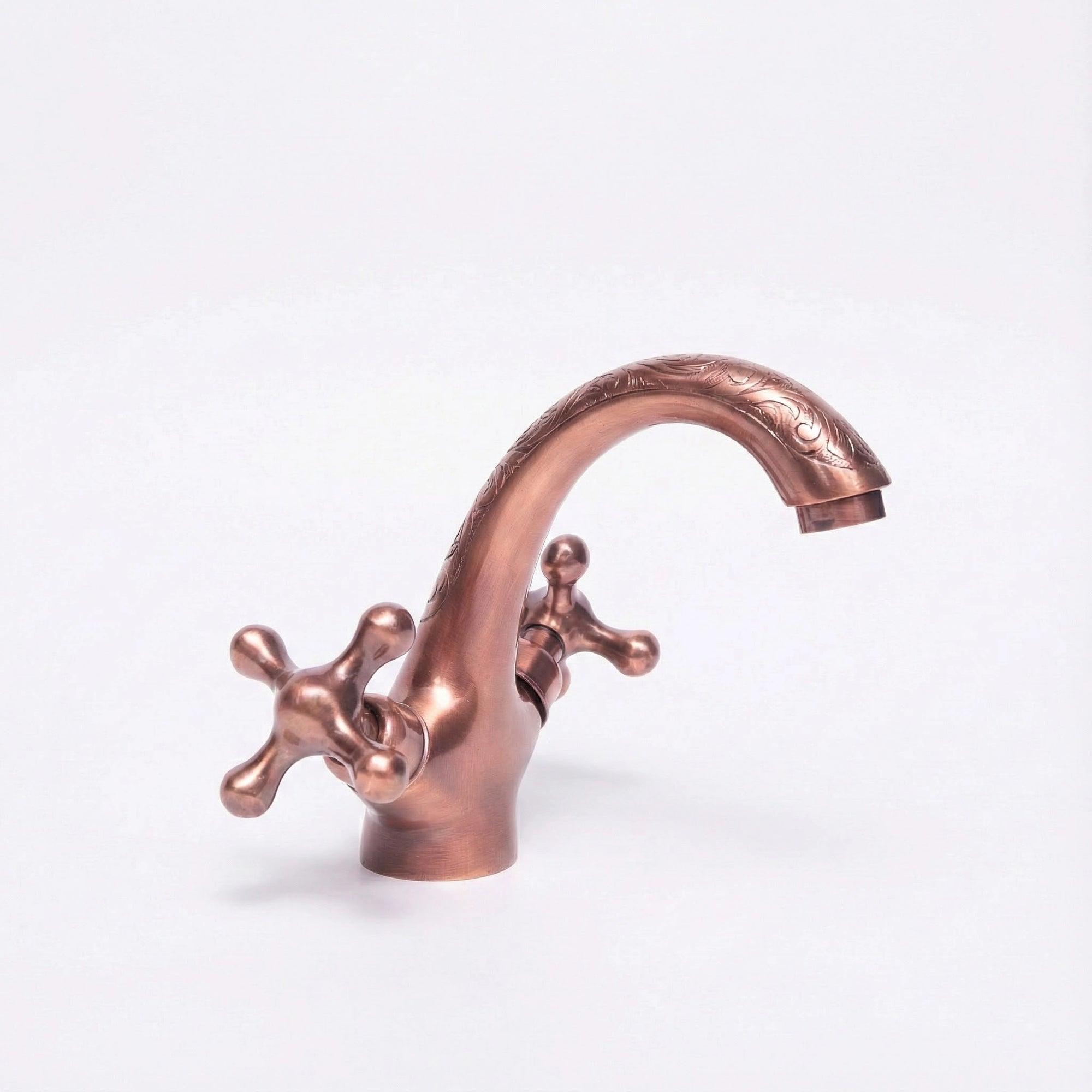 Handcrafted Solid Brass AquaLuxe Vanity Faucet Bathroom Faucet - Detail View | Brassna