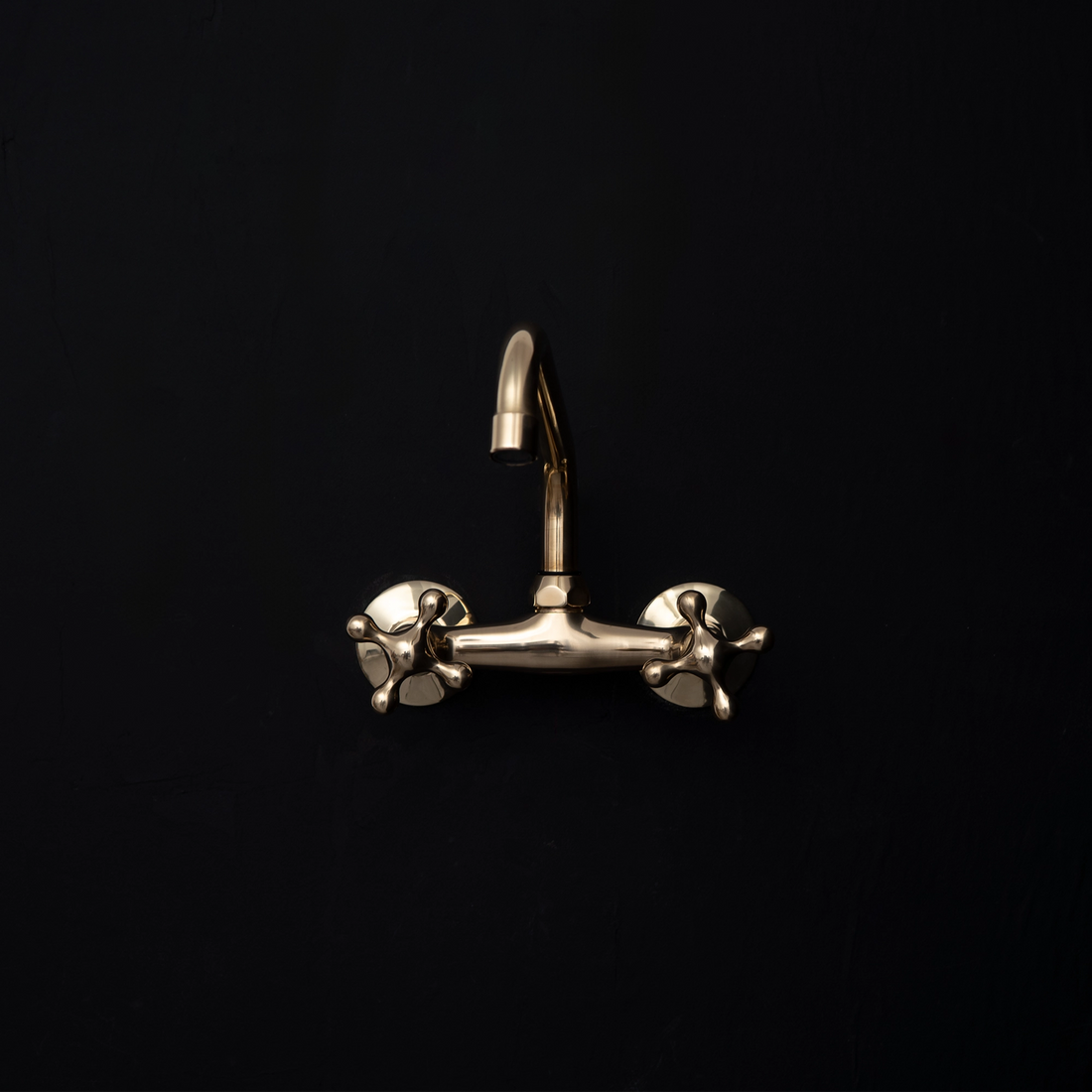 Wall Mounted Unlacquered Brass Faucet