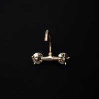 Wall Mounted Unlacquered Brass Faucet