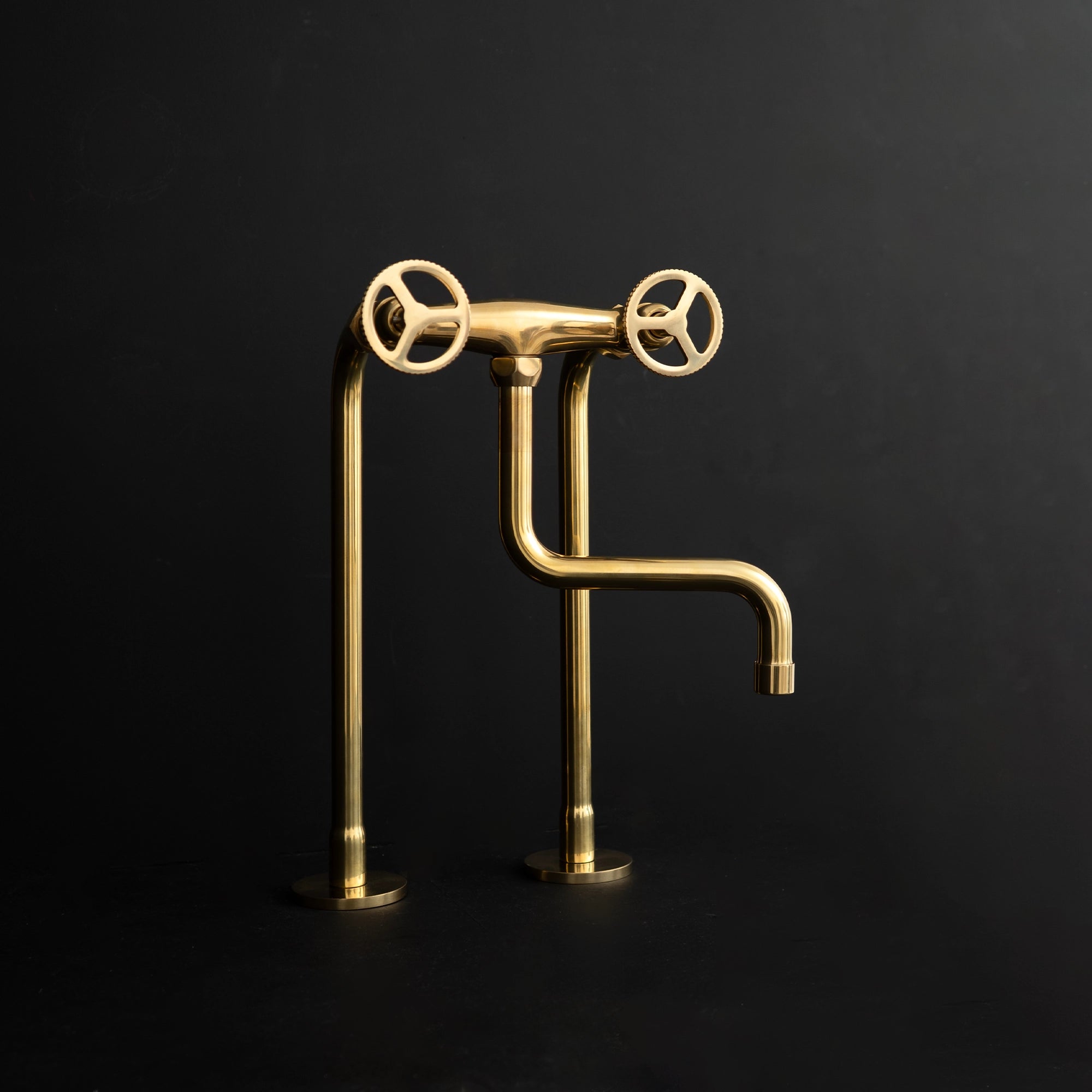Handcrafted Solid Brass The S Spout Kitchen Faucet Kitchen Faucet | Brassna
