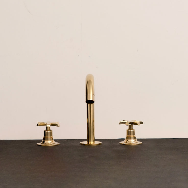 3-Hole Deck Mounted Cross Handle Tap