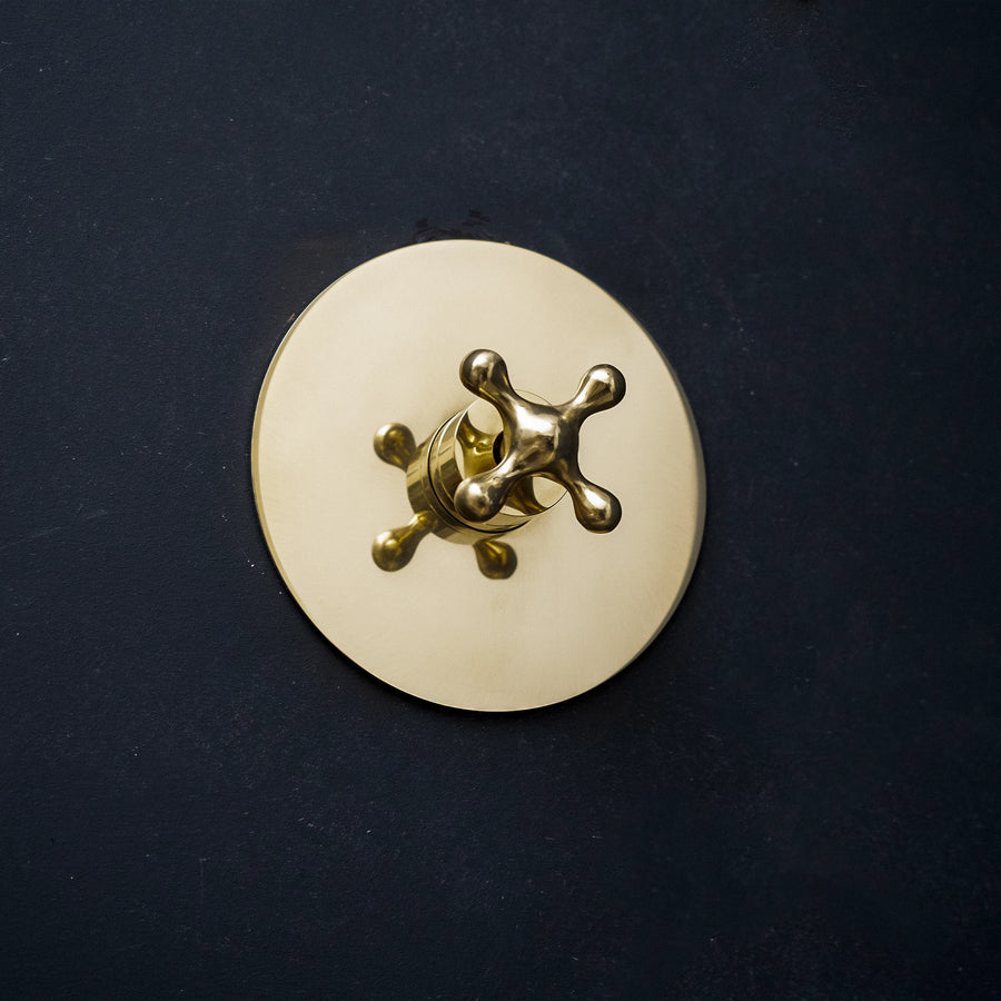 Single-Handle Wall Mount Tub Filler - Unlacquered Brass