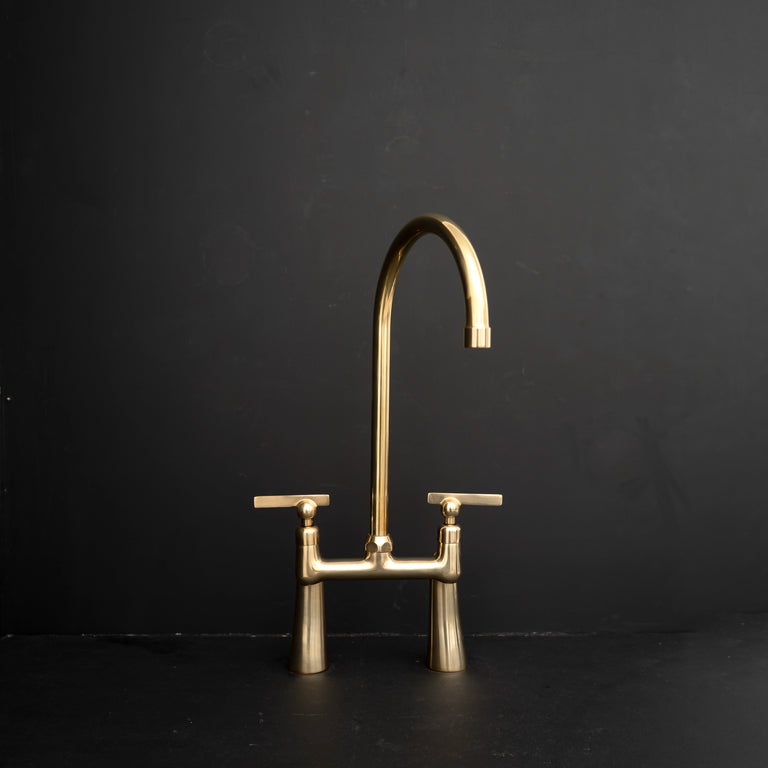 GoldenArc Bridge Kitchen Faucet