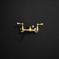 Artisan Aged Natural Brass Wall Mount Short Spout Utily Bridge Faicet