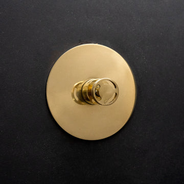  Unlacquered Brass Termostatic Shower Set with Dome Hea