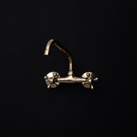 Wall Mounted Unlacquered Brass Faucet