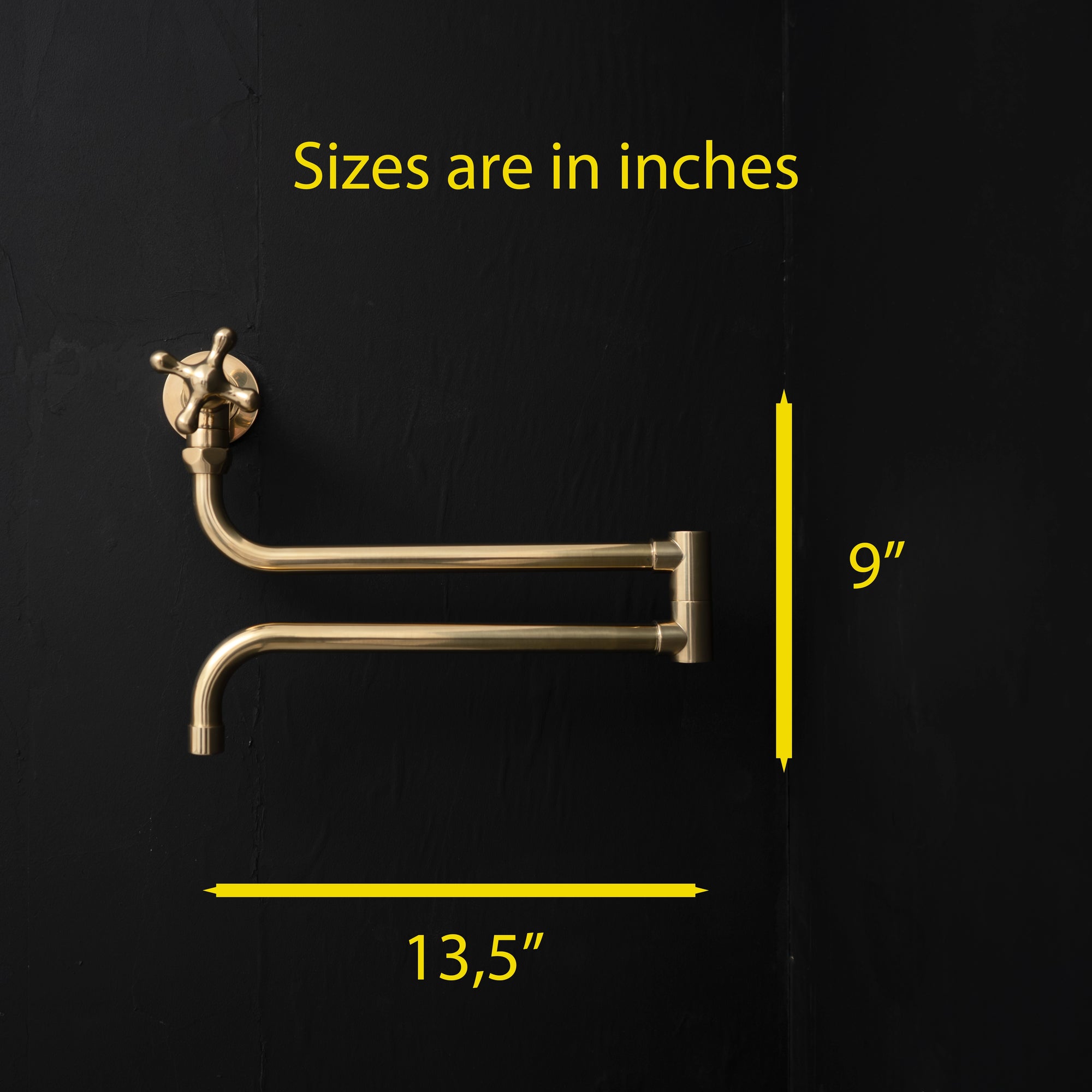 Lombok Pot Filler | Solid Brass — Brassna Lombok Pot Filler