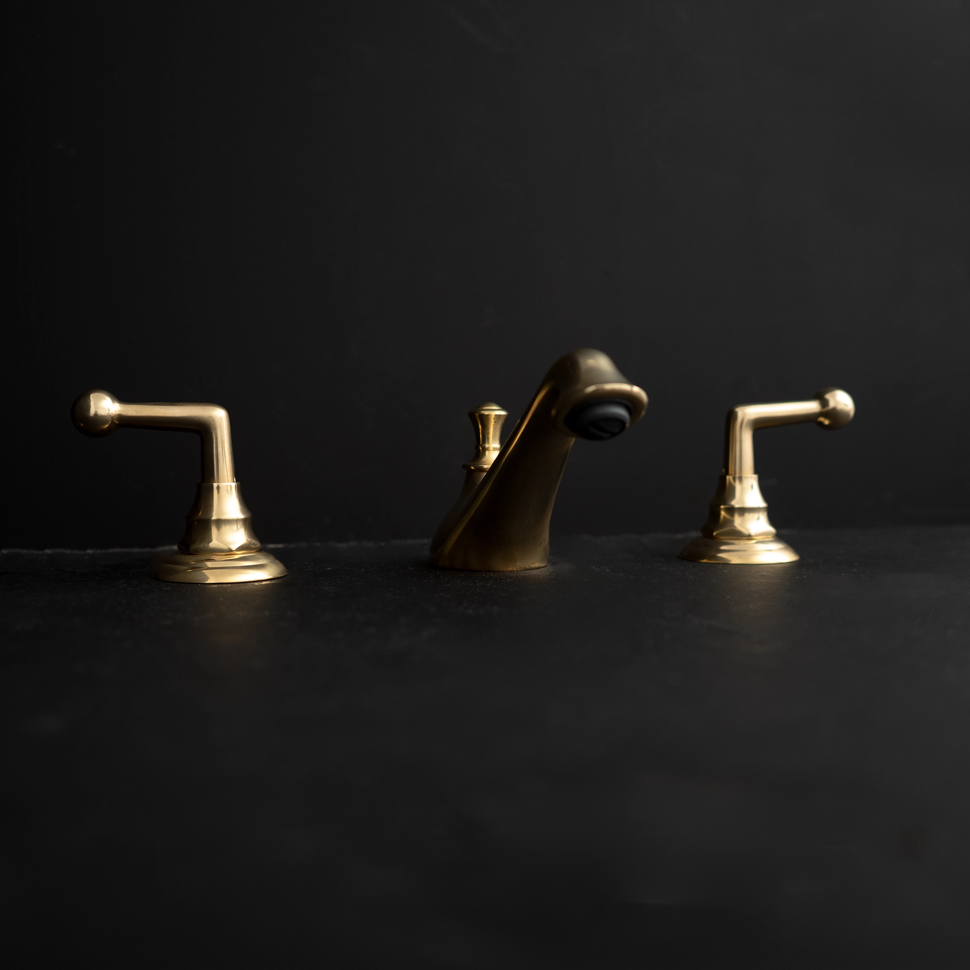 Brass Bathroom Faucet Deck Mount - Never Plated | Brassna The Artisan Deck