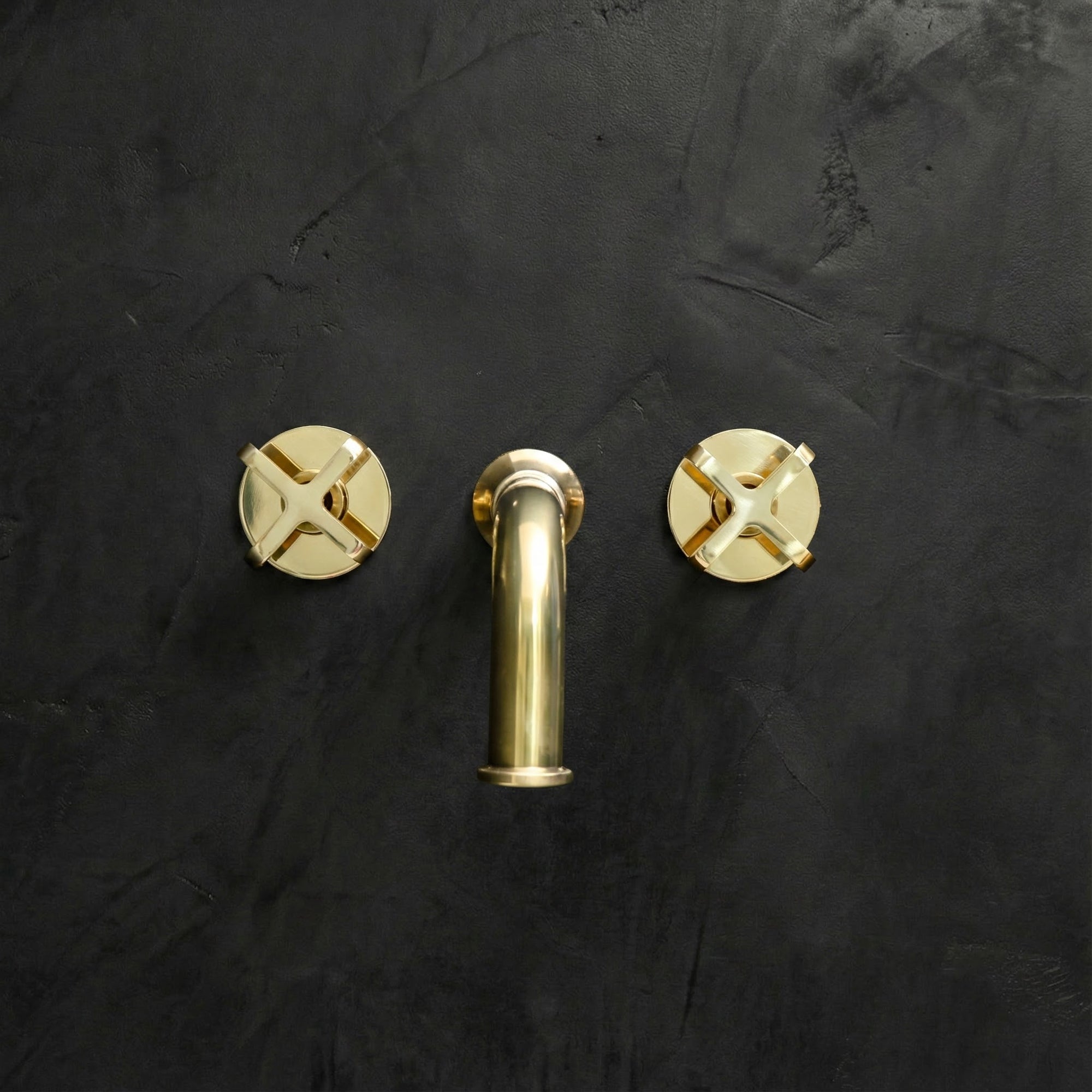 Handcrafted Unlacquered Brass Wall Mounted Faucet, Brass Faucet For Kitchen And Bathroom Wall Mounted Nino Faucet