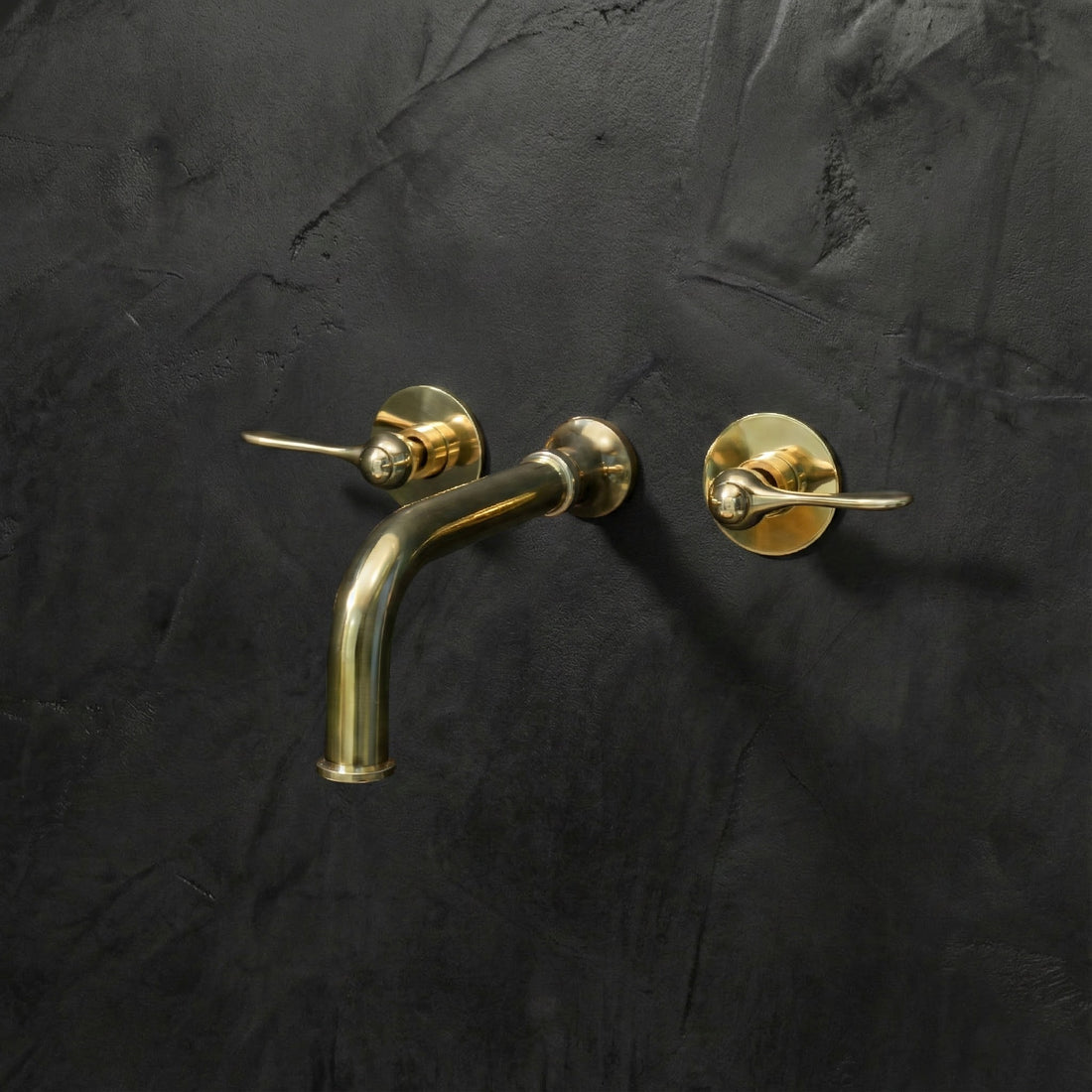 Handcrafted Unlacquered Brass Wall Mounted Faucet, Brass Faucet For Kitchen And Bathroom Wall Mounted Nino Faucet