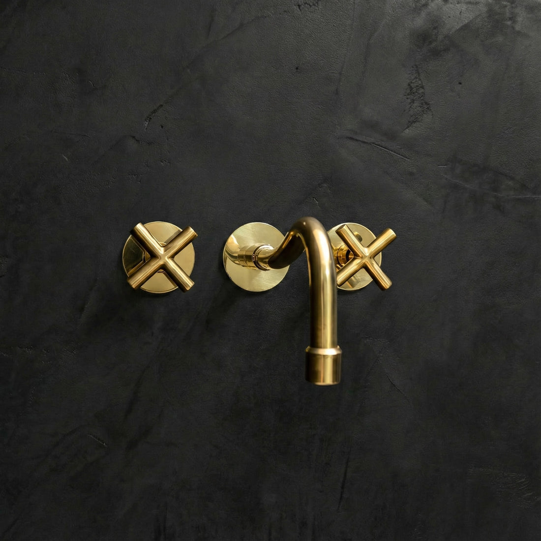 Cobra Wall Mounted Brass Faucet, Unlacquered Brass Faucet For Kitchen And Bathroom Cobra Wall Mounted Faucet