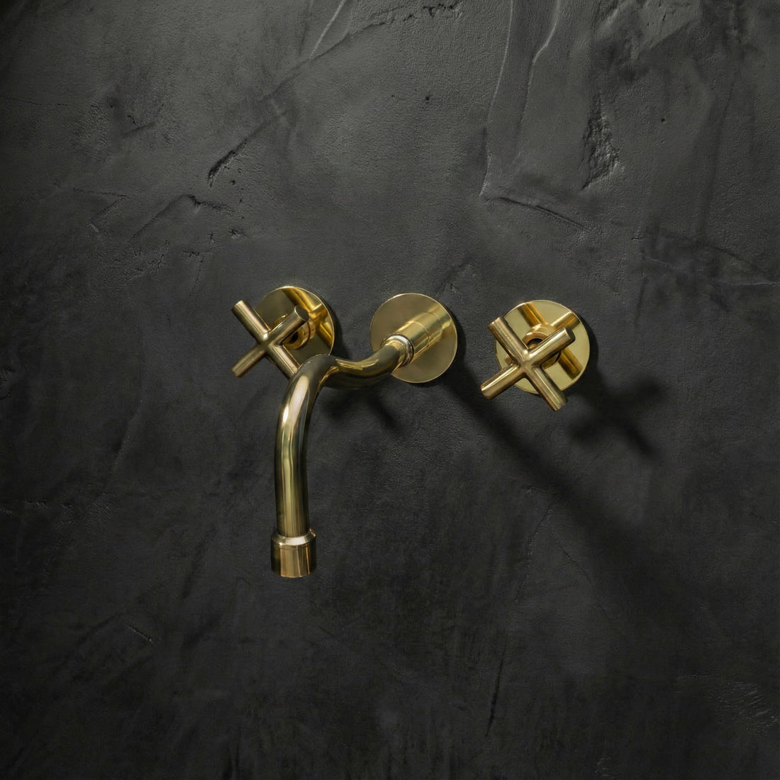 Cobra Wall Mounted Brass Faucet, Unlacquered Brass Faucet For Kitchen And Bathroom Cobra Wall Mounted Faucet