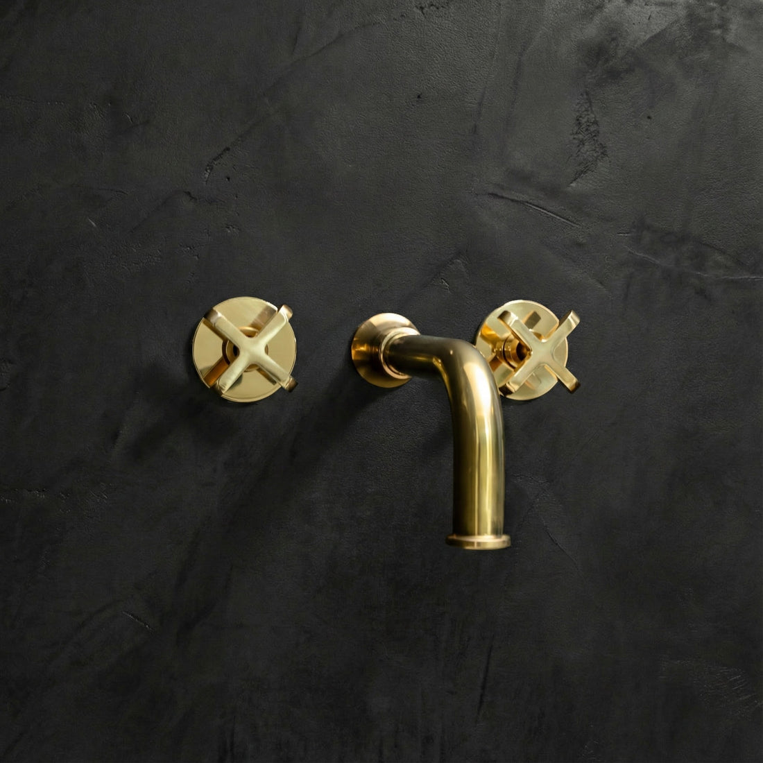 Handcrafted Unlacquered Brass Wall Mounted Faucet, Brass Faucet For Kitchen And Bathroom Wall Mounted Nino Faucet