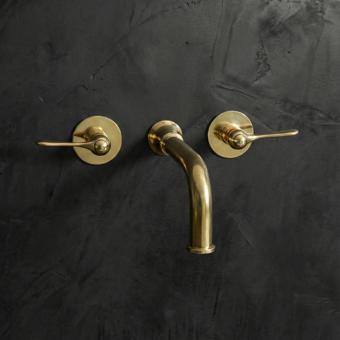Handcrafted Unlacquered Brass Wall Mounted Faucet, Brass Faucet For Kitchen And Bathroom Wall Mounted Nino Faucet