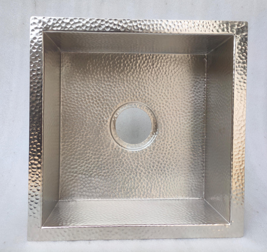 Handmade Silver Square Kitchen Sink, Customized Kitchen Sink Handmade Silver Square Kitchen Sink