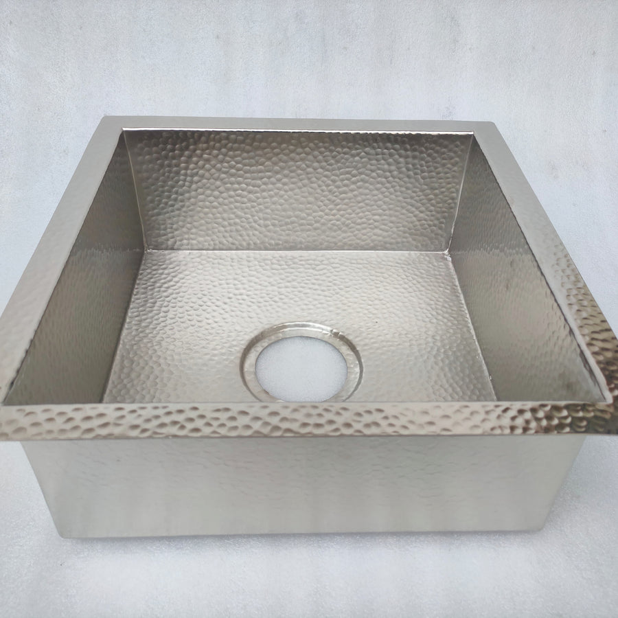 Handmade Silver Square Kitchen Sink, Customized Kitchen Sink Handmade Silver Square Kitchen Sink
