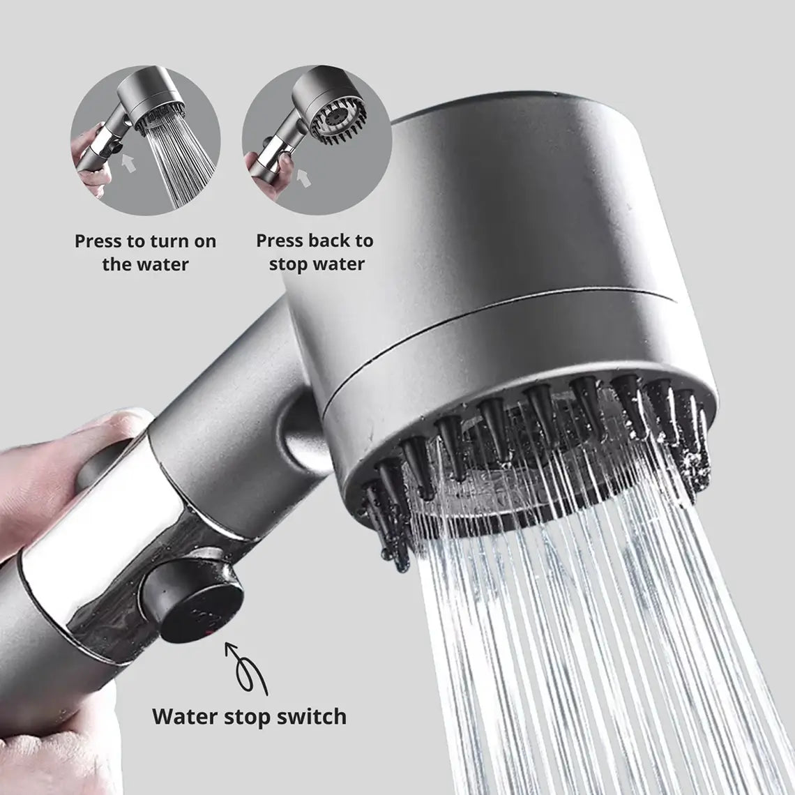 Handcrafted Solid Brass Brassna Shower Head – For Glowing Skin & Shiny Hair Shower System - Detail View | Brassna