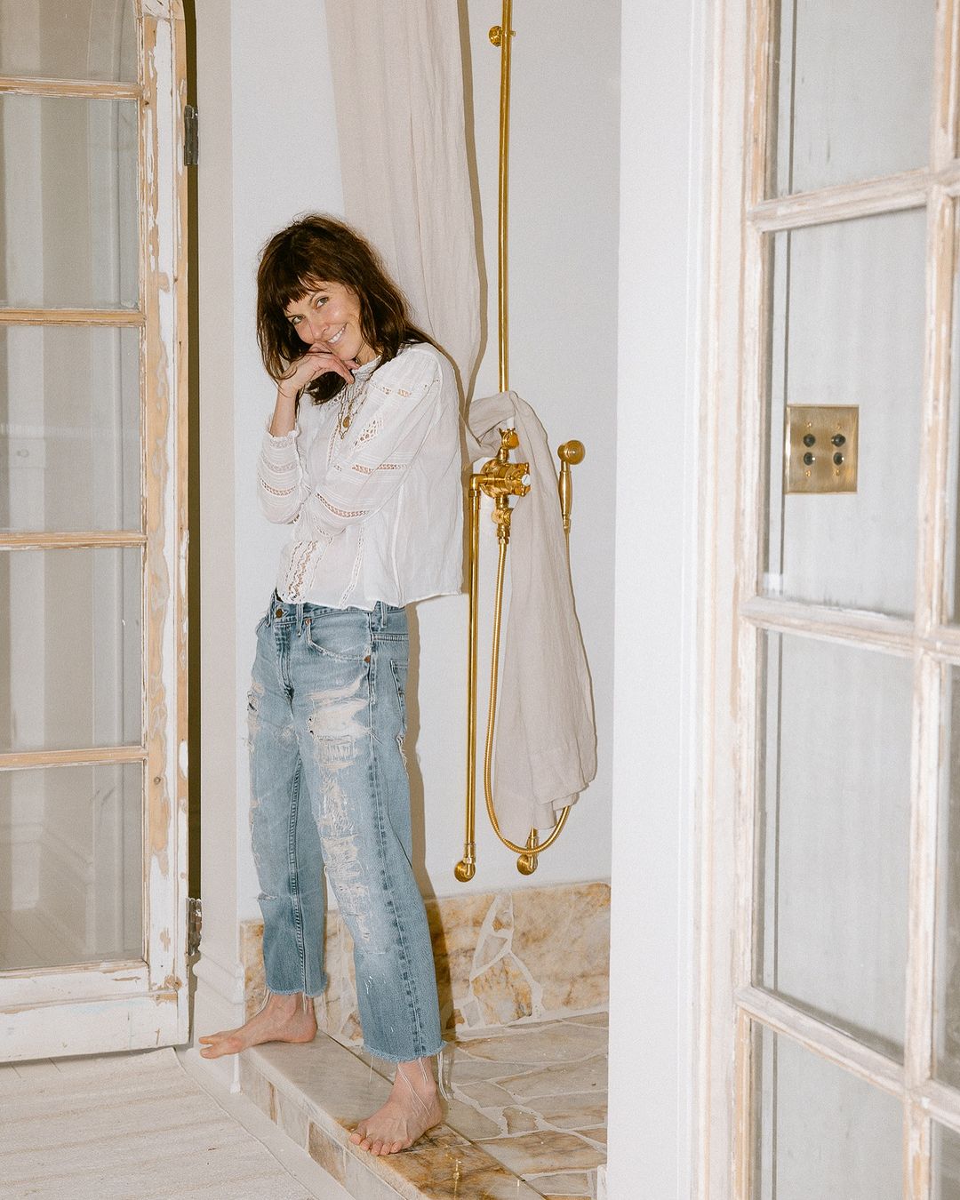 The Thermostatic Surface Mounted Shower, Handcrafted shower head with handheld Thermostatic Shower Malta