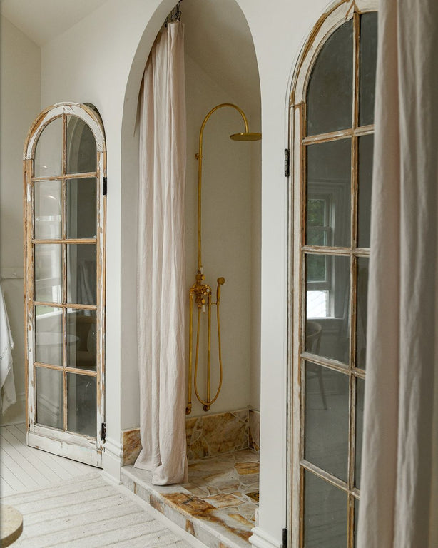 The Thermostatic Surface Mounted Shower, Handcrafted shower head with handheld Thermostatic Shower Malta