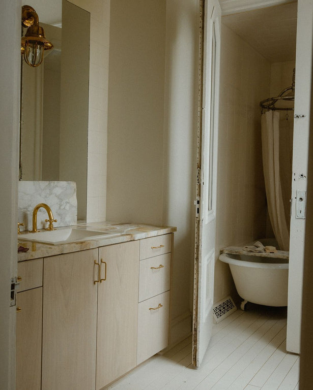 Deck Mount Unlacquered Solid Brass Vintage Countertop Faucet, Kitchen Faucet Unlacquered Brass Deck Mount Lavatory Faucet